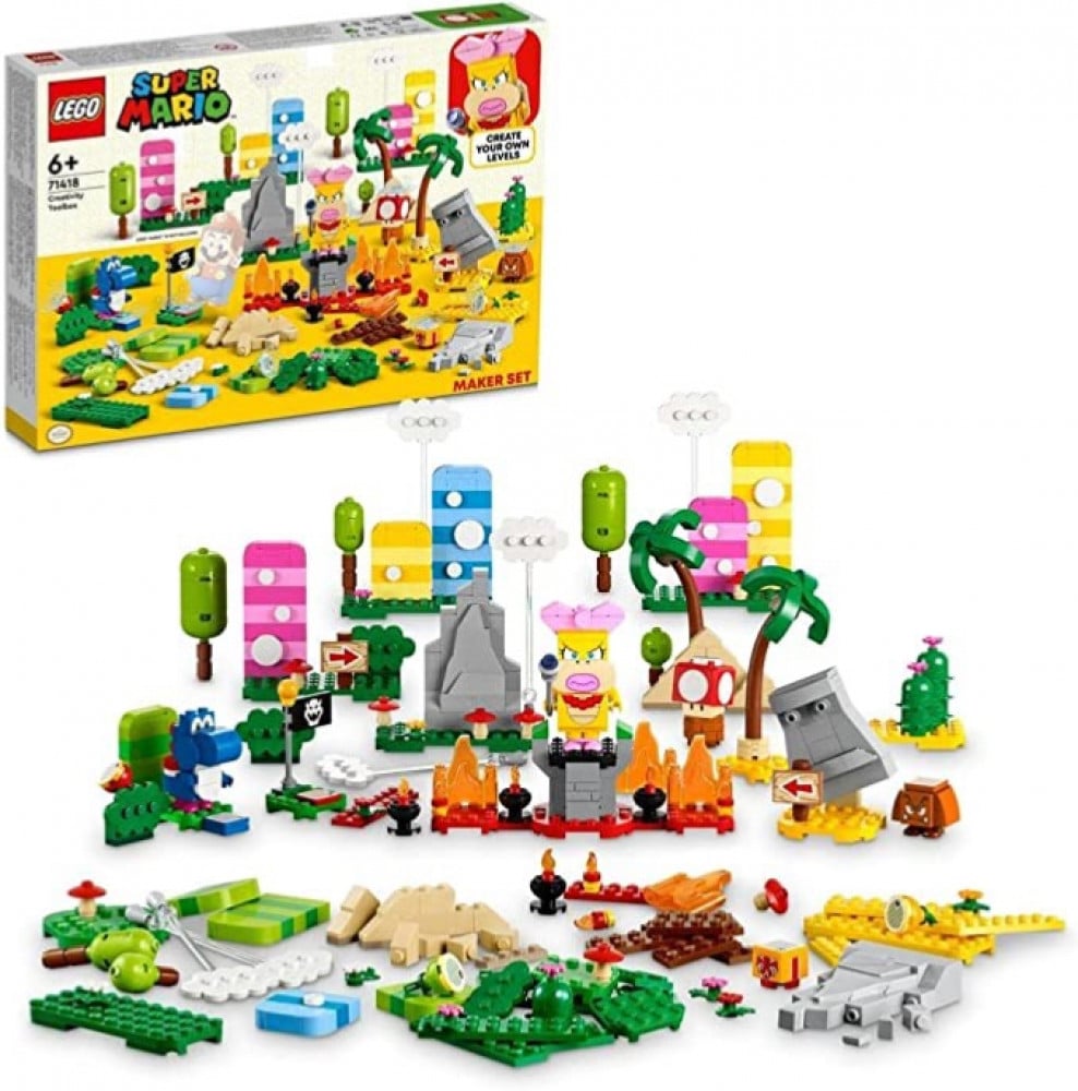 مجموعة لعبة بناء مجموعة صانع صندوق أدوات الإبداع 71418 من Lego Super Mario ‎ (588 قطعة)